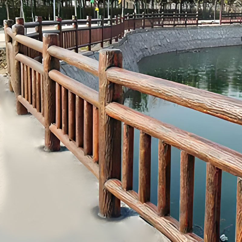 Imitatio pontis lignei guardrail
